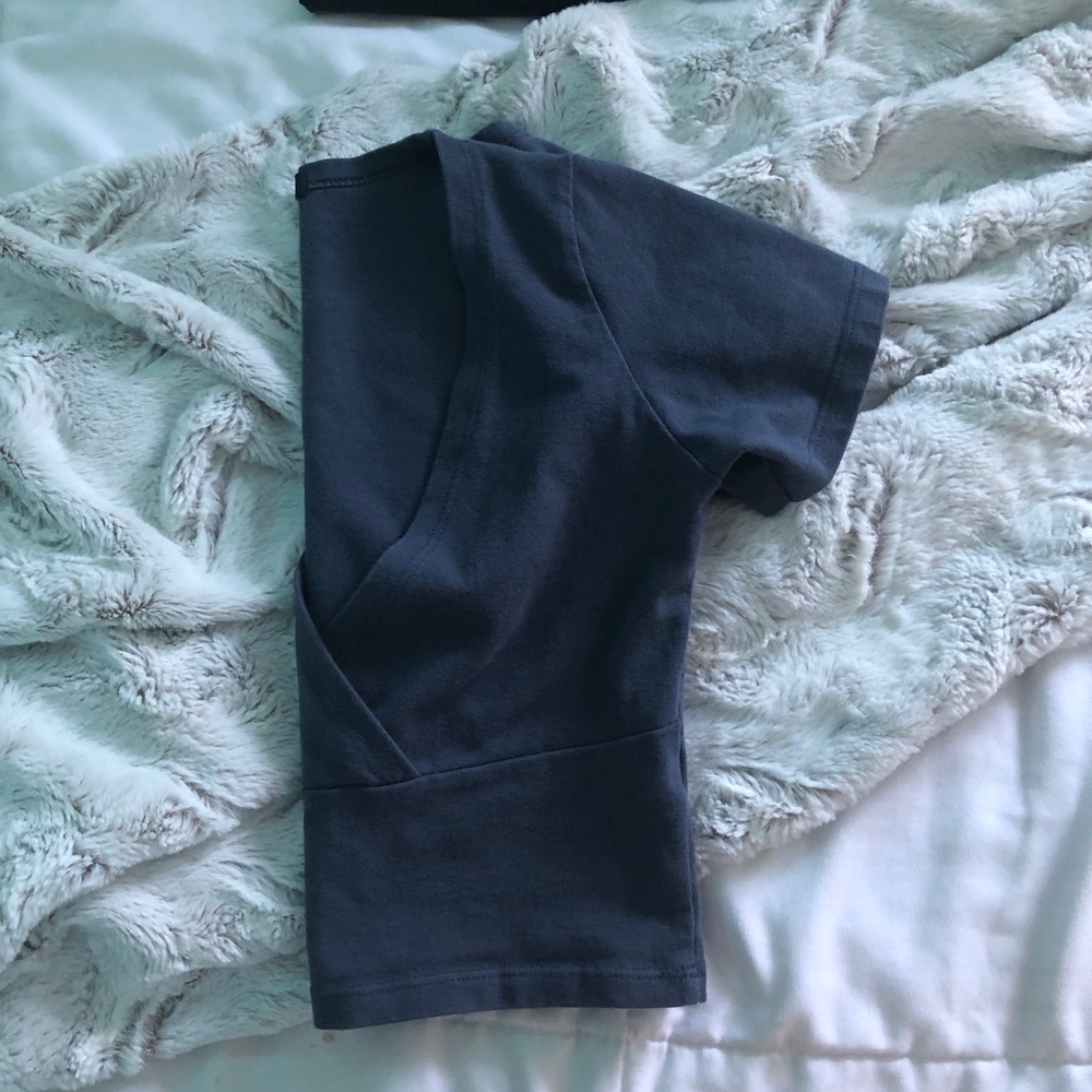 brandy navy blue crossover top
